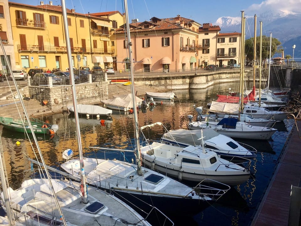 The boat pool here in Menaggio village.