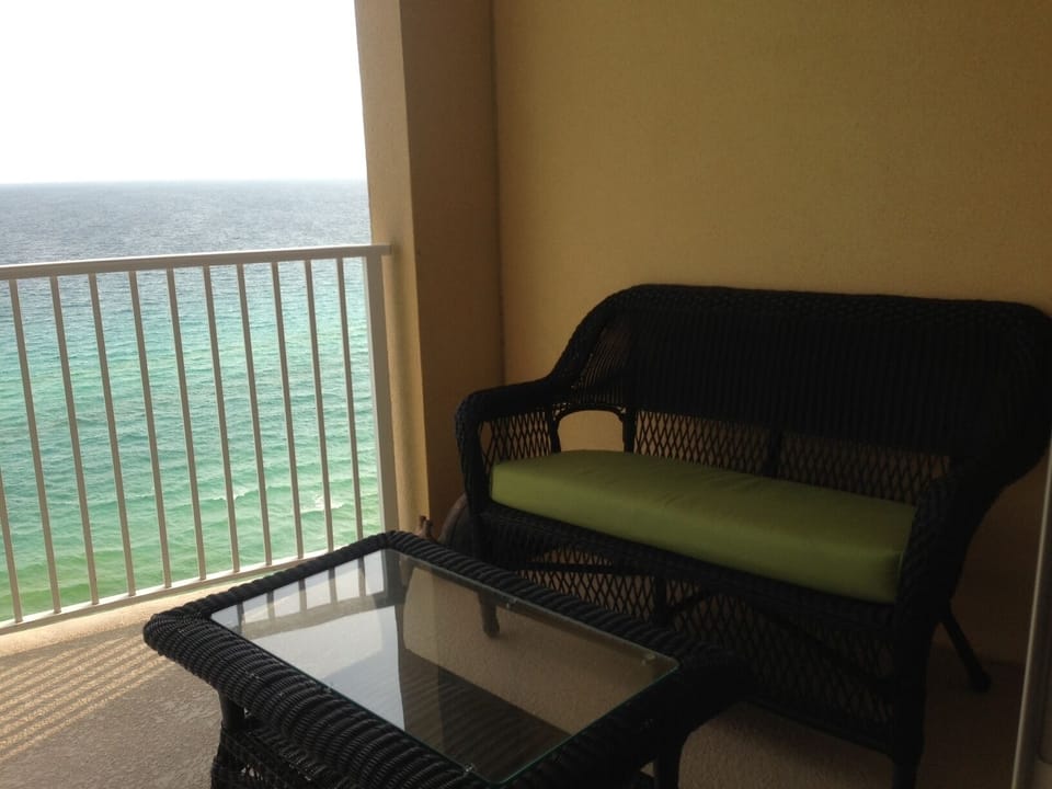 Nice and confortable furniture in the balcony