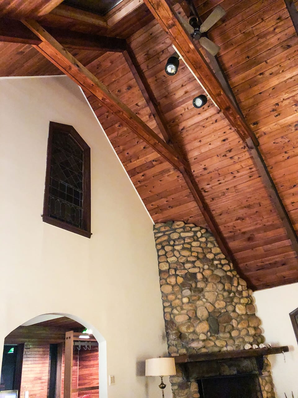 Nightime view of ceiling
