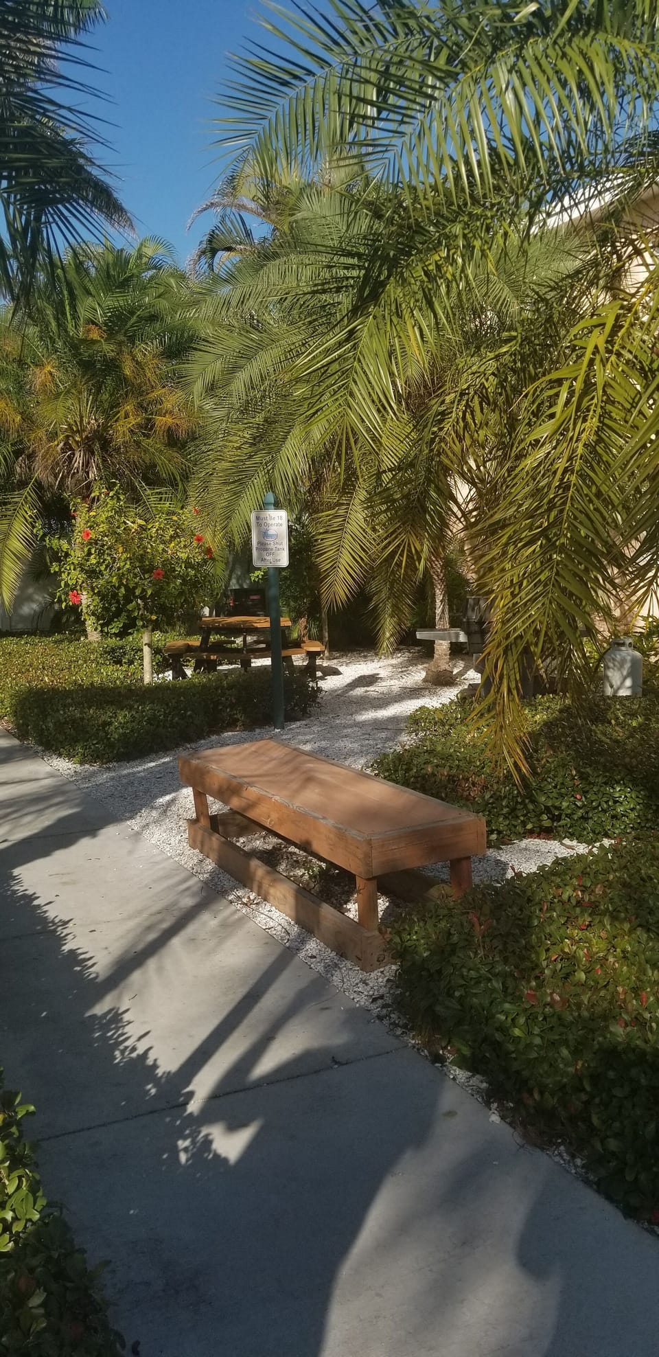Outdoor dining area w/ grill access....propane included and ready to use.