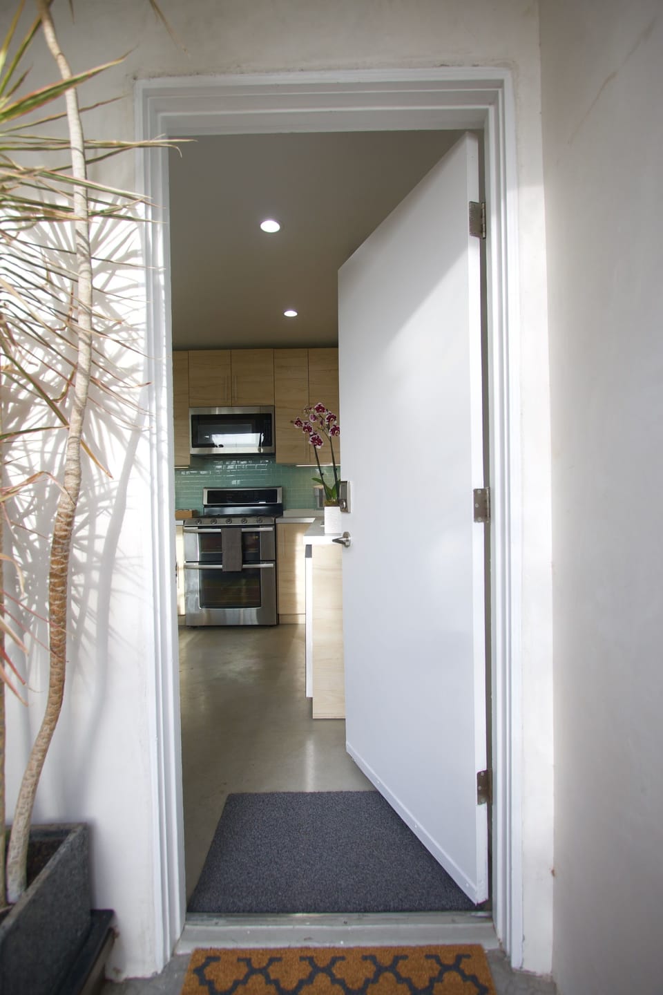 Welcome to your private entrance with easy keypad lock. Come and go as you wish