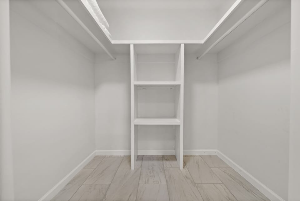 Walk-in closet, master bedroom