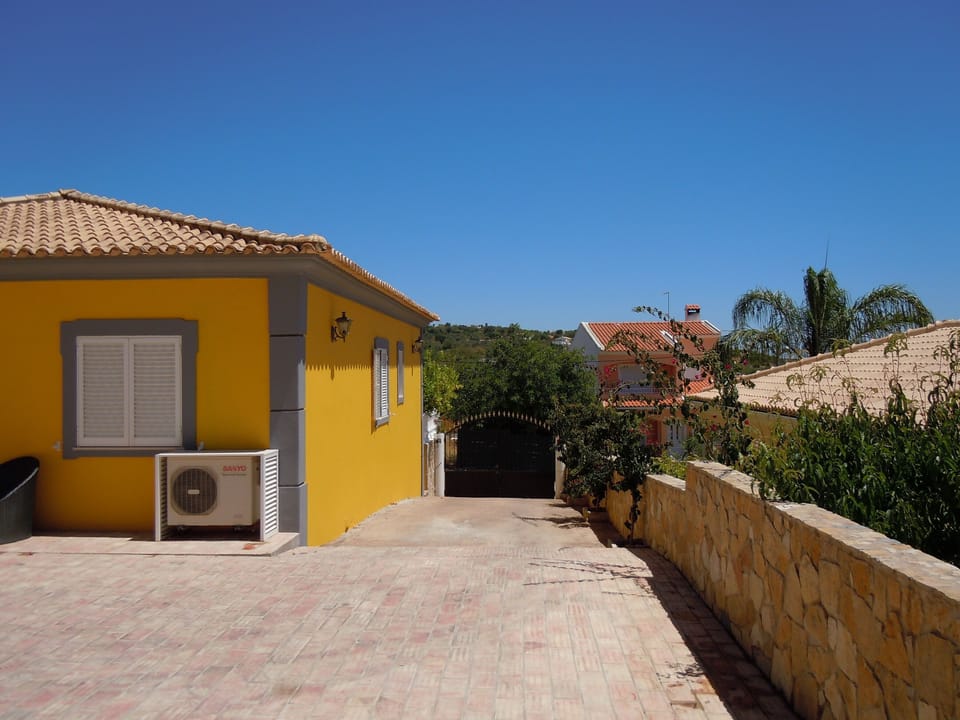 Back of the villa car entrance