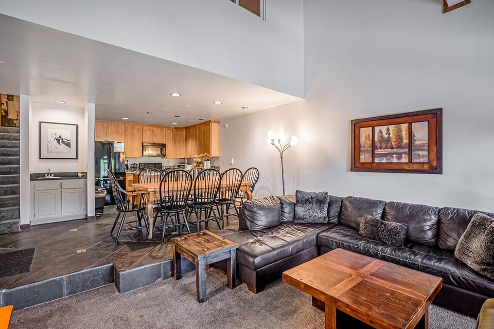 Spacious living room with a comfortable queen sofa sleeper