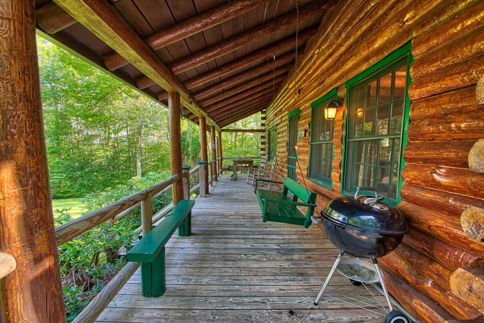worry away your stress on the front porch of Winds Aloft
