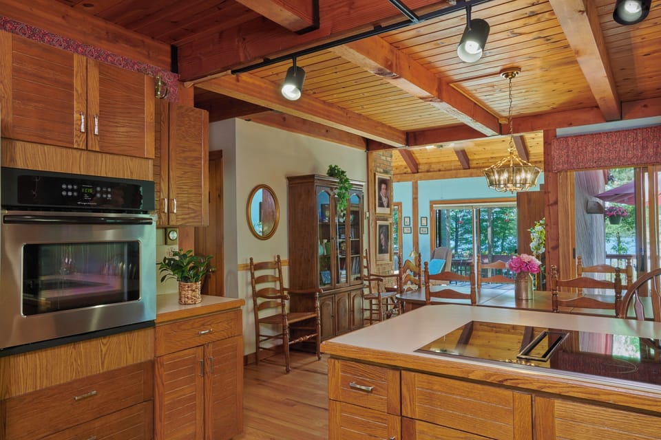 Kitchen and View to Outside.