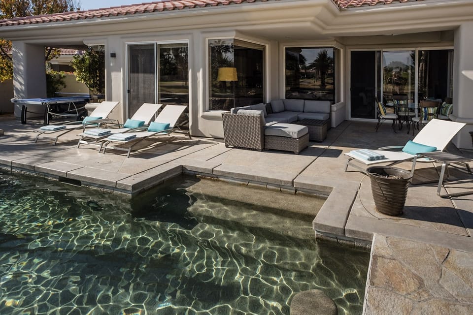Pool backyard patio