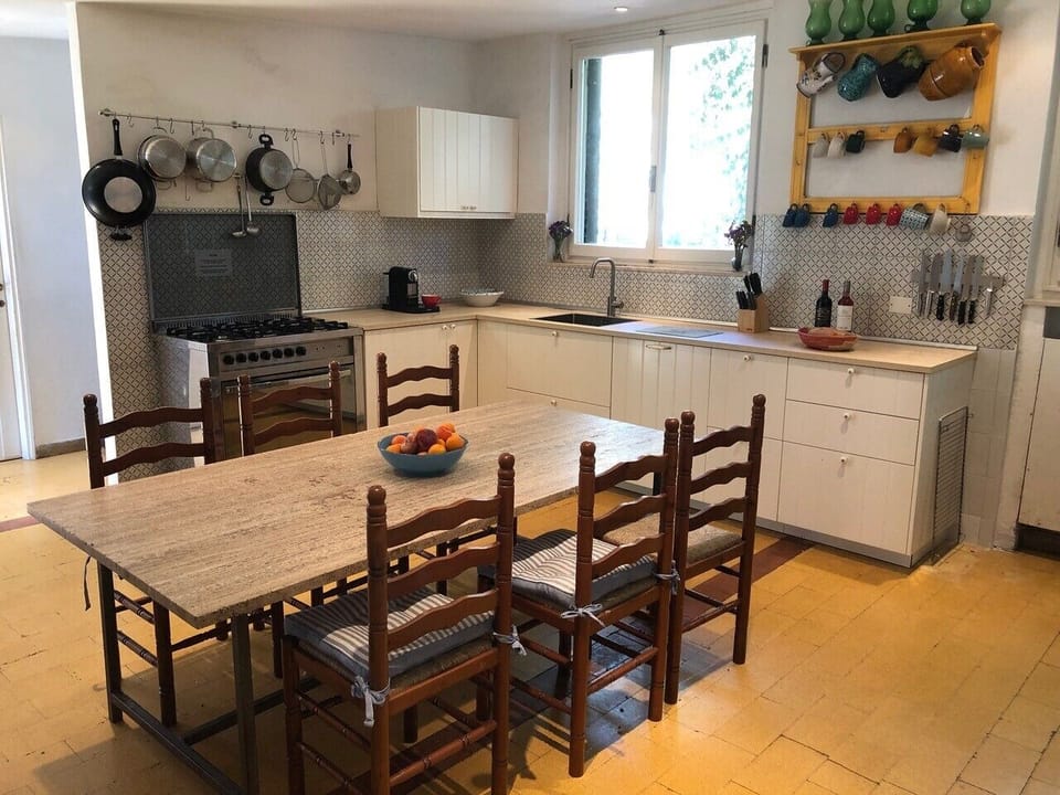 the kitchen