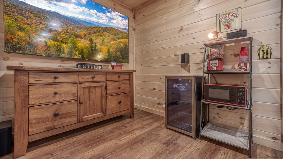 Microwave and mini fridge