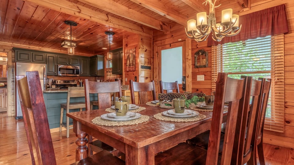 Dining table and breakfast bar