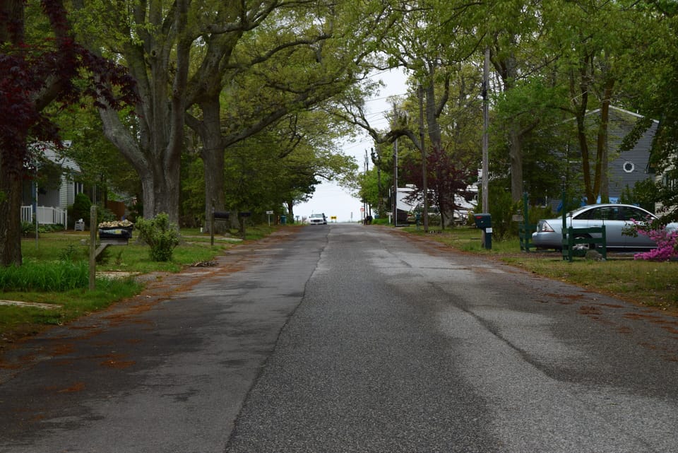 view down the street