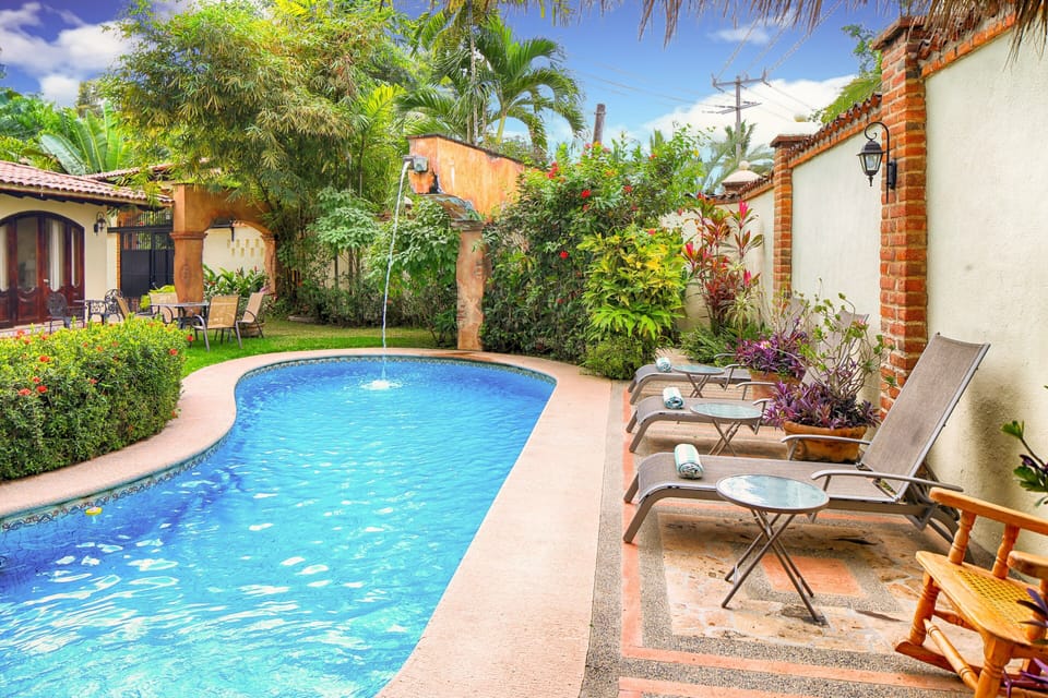 Private Pool in walled compound