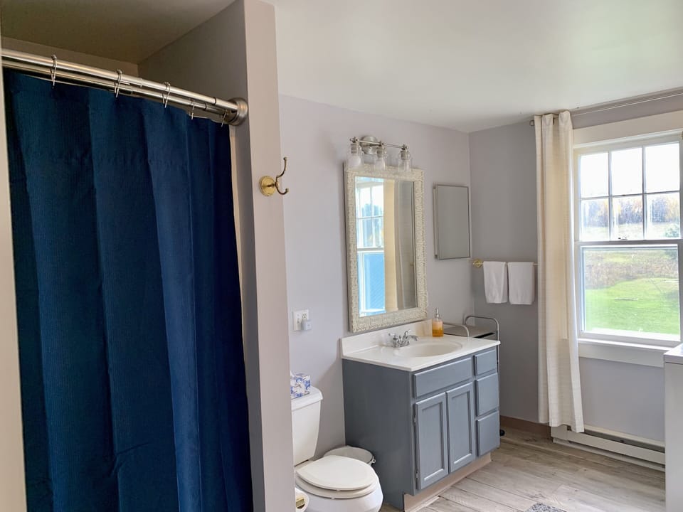 Bathroom with shower and tub