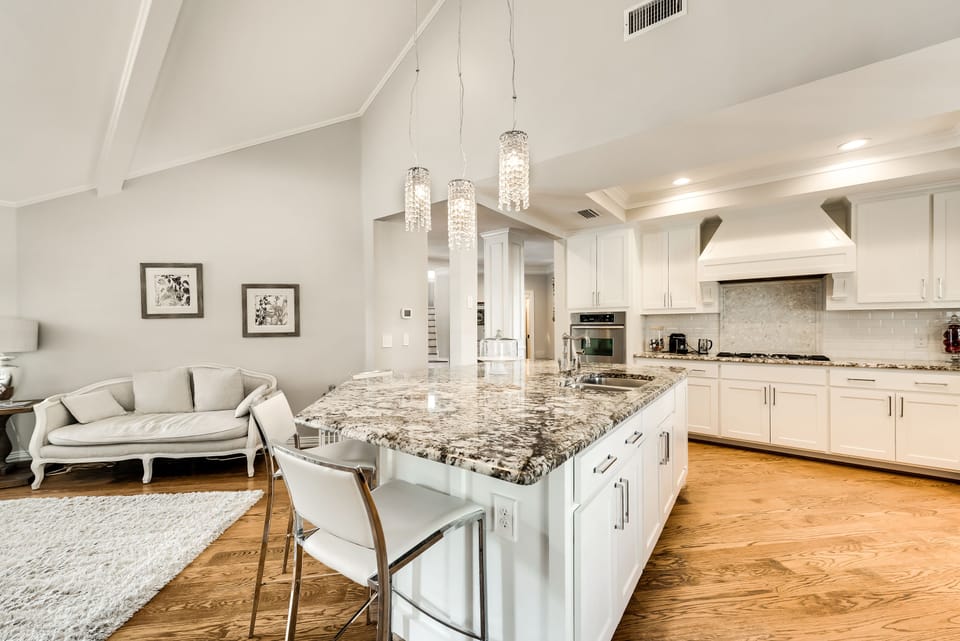 Open kitchen with island