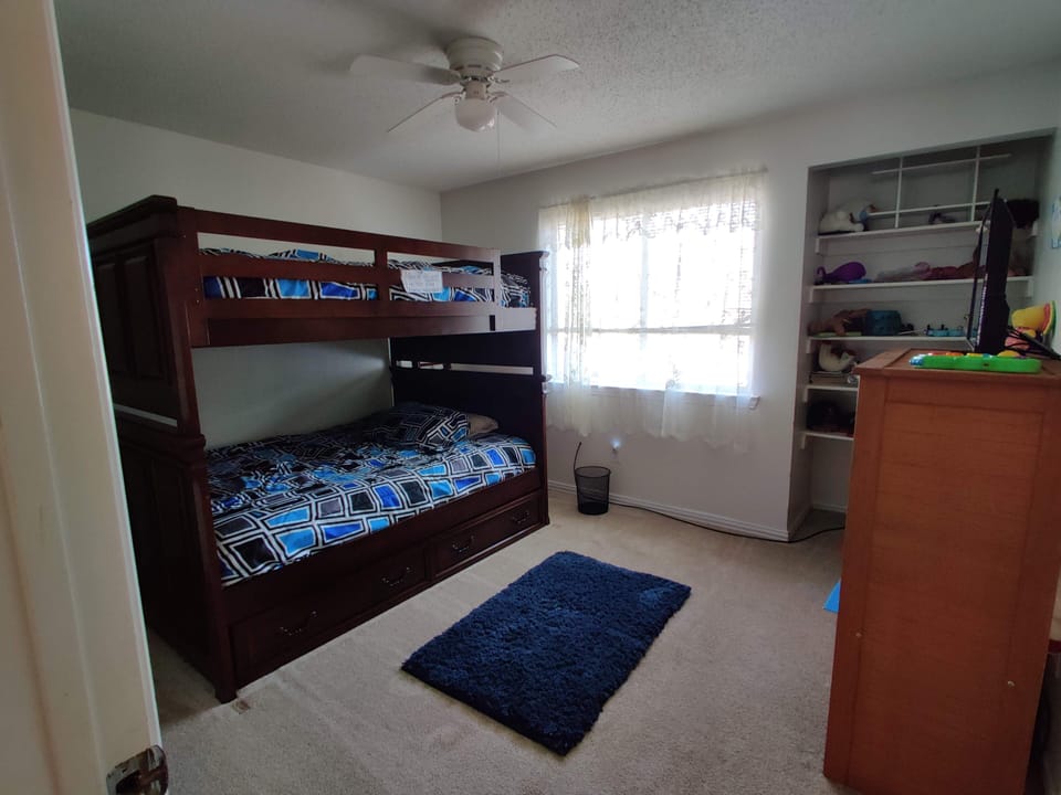 Bedroom - Full size bunk beds with trundle