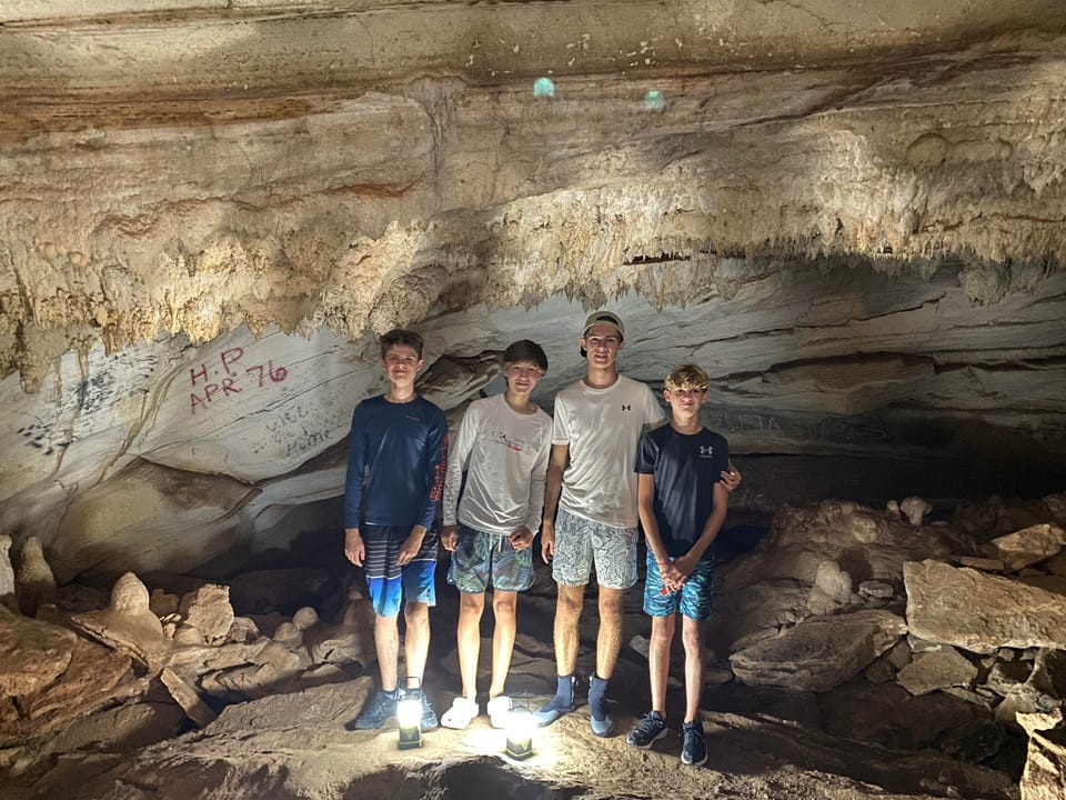 Exploring Hatchet Bay Cave