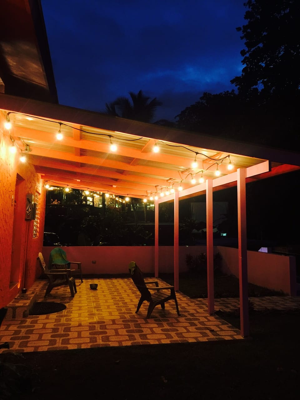 Porch at night