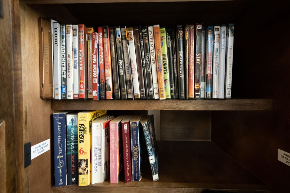 We also have plenty of movies to watch, books to read!