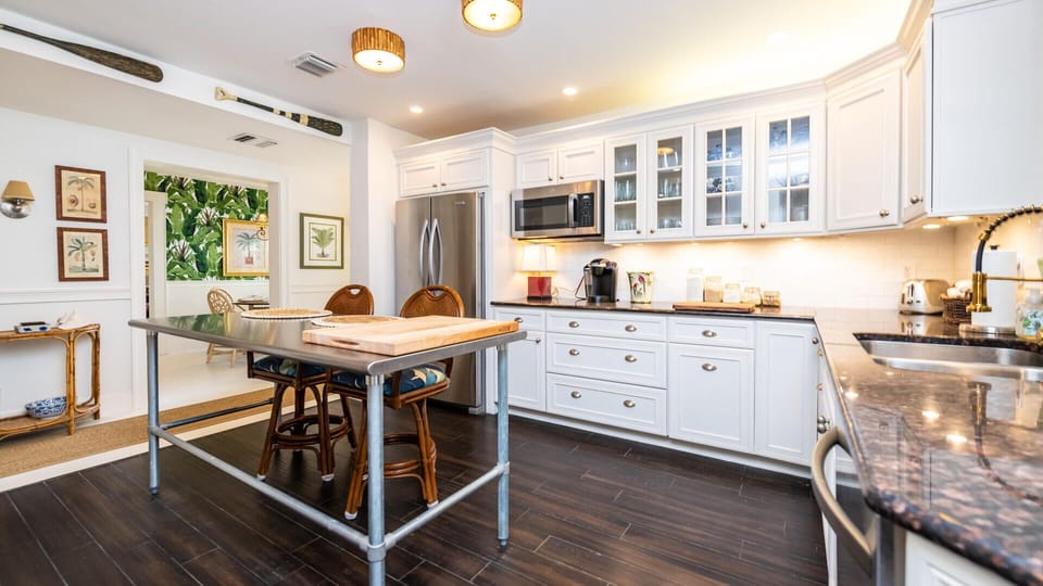 Chef's kitchen adjacent to the breakfast room