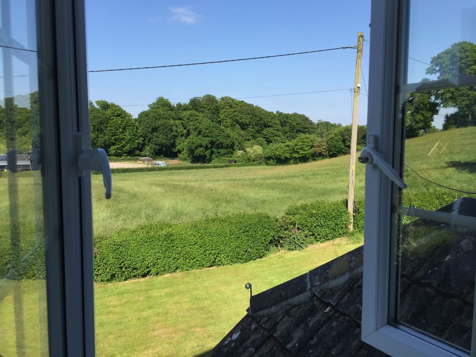 Wonderful open views over garden and fields