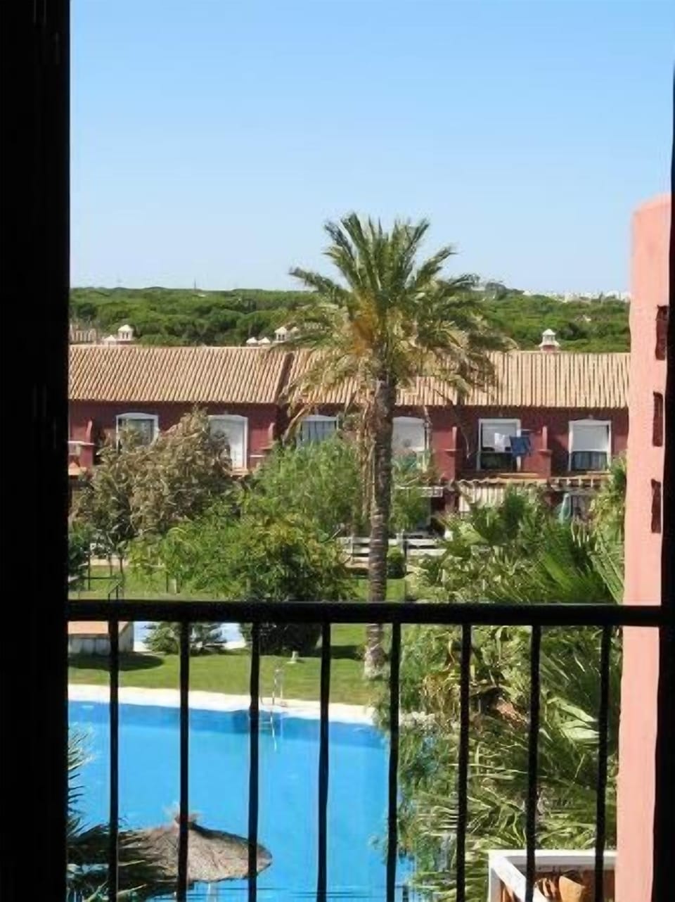 View of pool from main bedroom