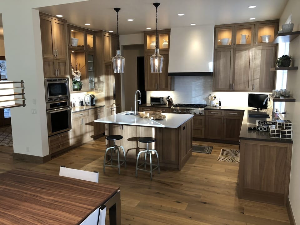 Kitchen get abundance of morning light.