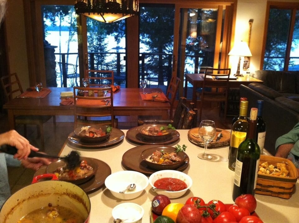 Kitchen and island make preparing food easy!