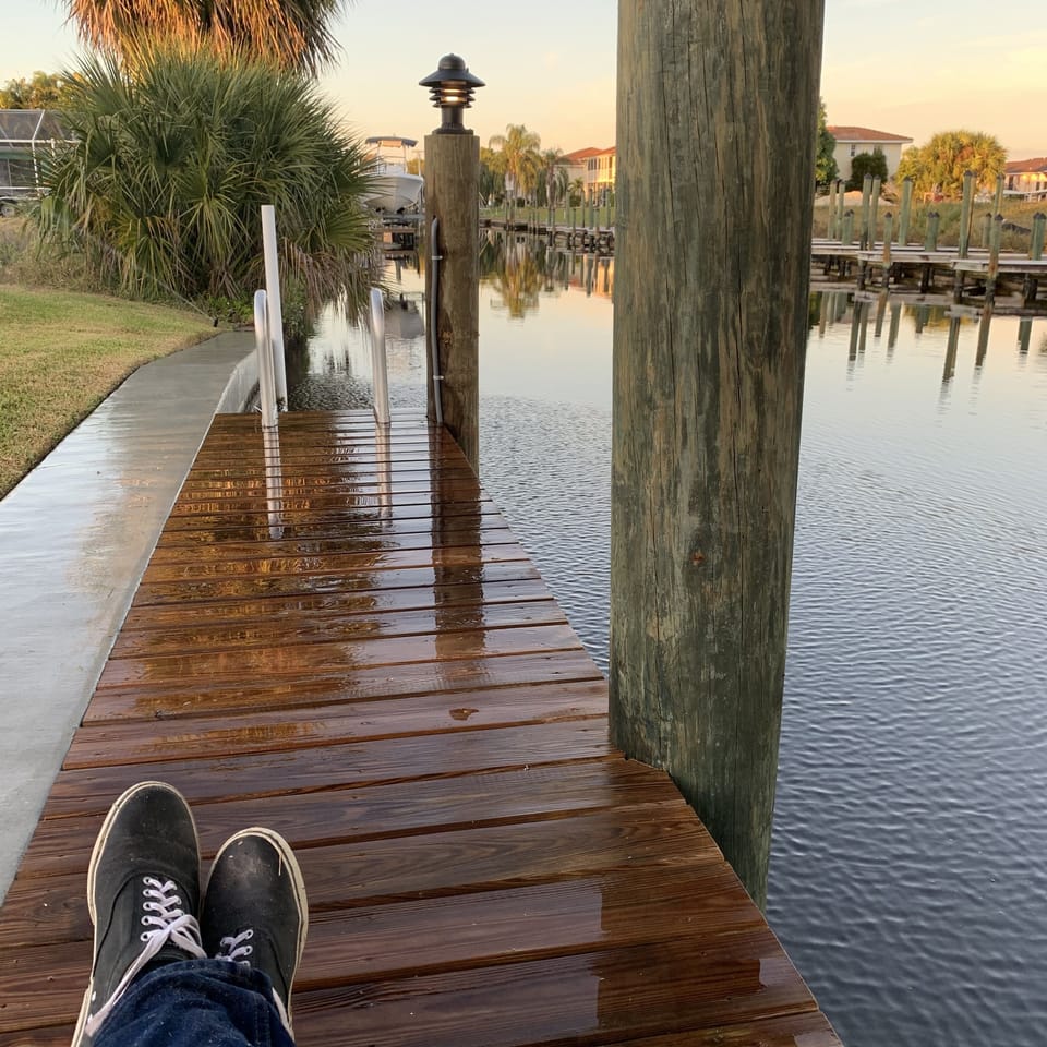 Sittin' on the dock of the bay canal