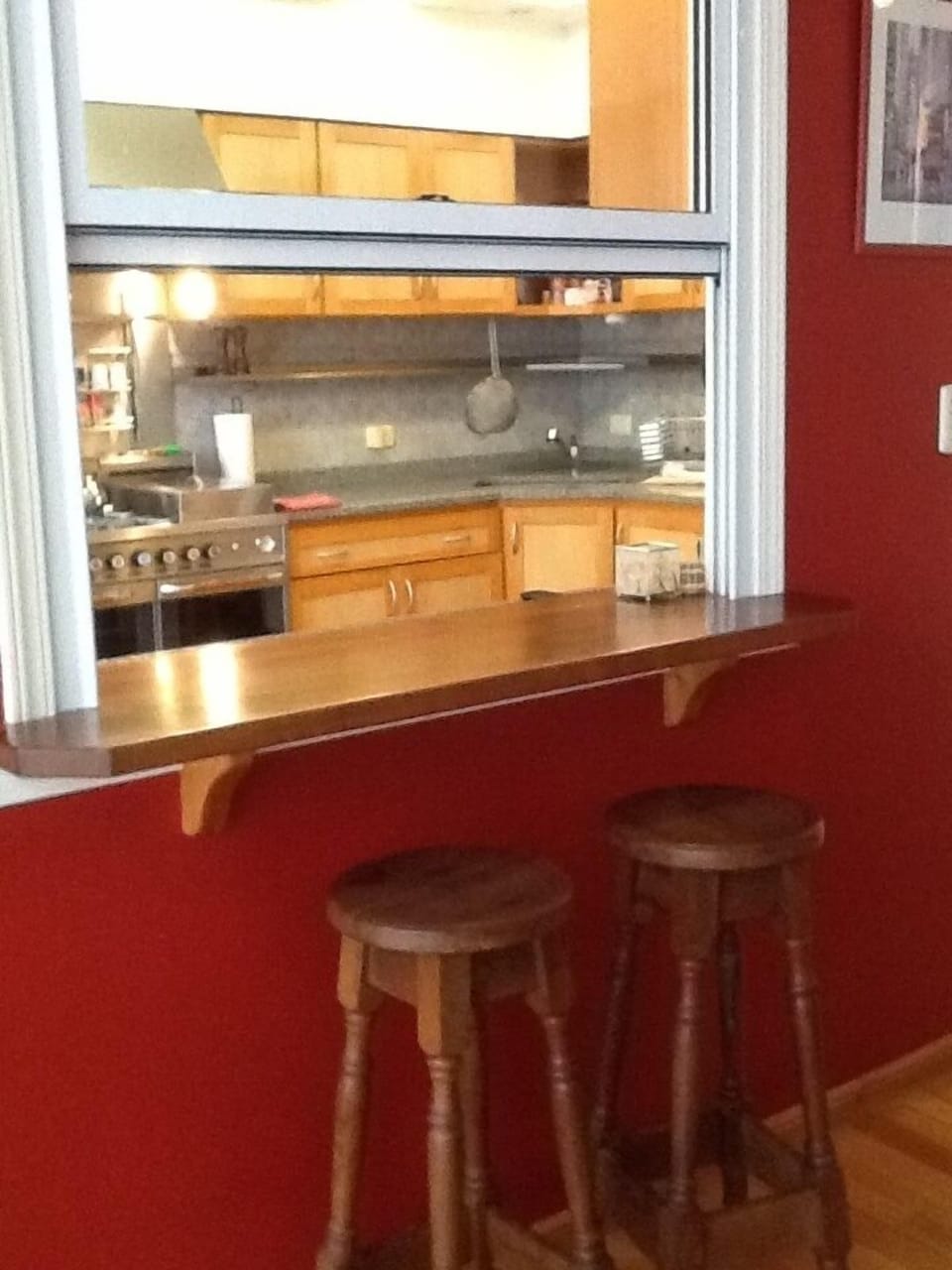 View into kitchen