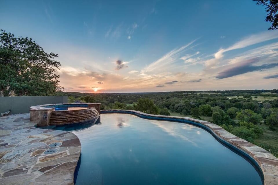 Hill Country Sunsets in the Pool 