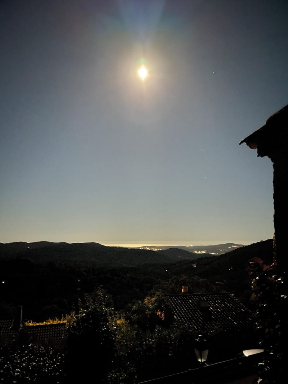 View of Moonlight on Bay of St Tropez from the house