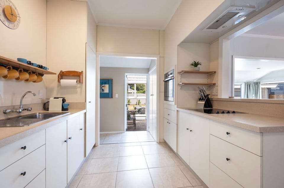 Kitchen opens to back garden