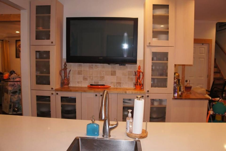 50 inch HD TV with cable in kitchen!