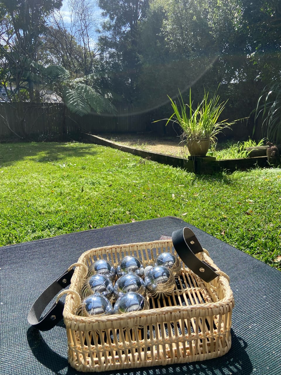 Bocce balls provided. 