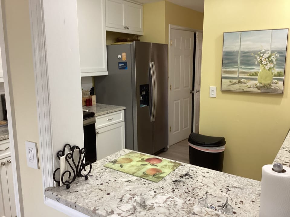 Looking into the kitchen from the living room