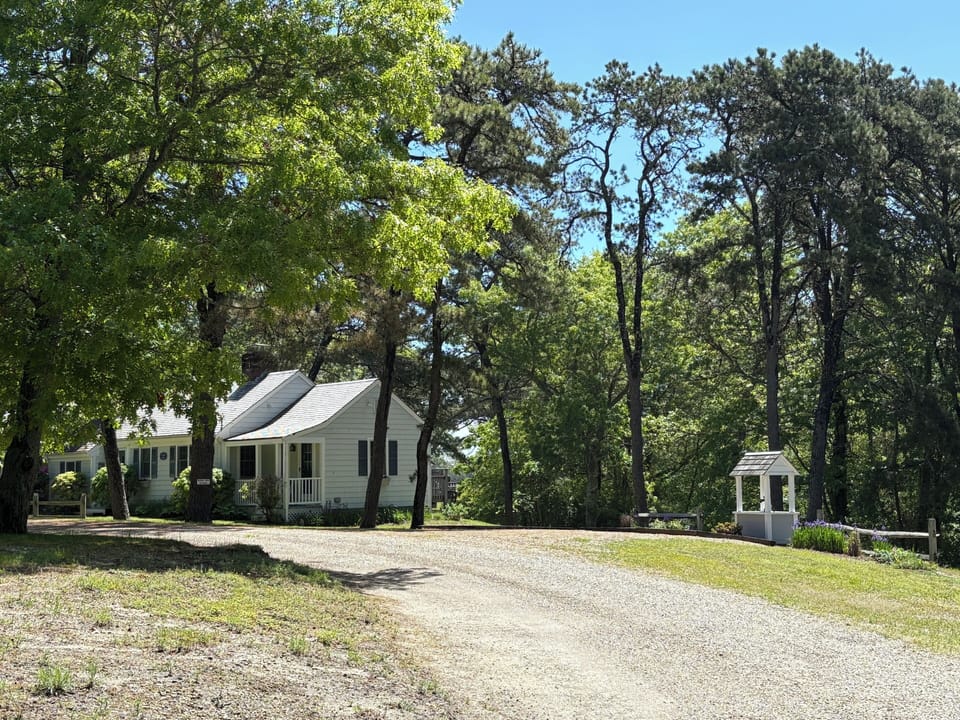 View of cottage as you drive into Harbor Village