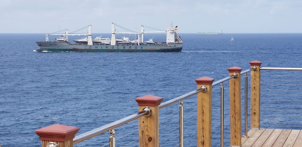 Wrap-around deck for spectacular 180 degree Caribbean Sea views.
