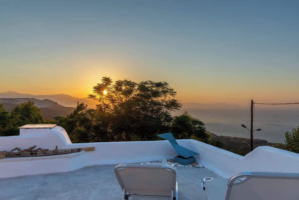 Sunset view from the rooftop lounge area
