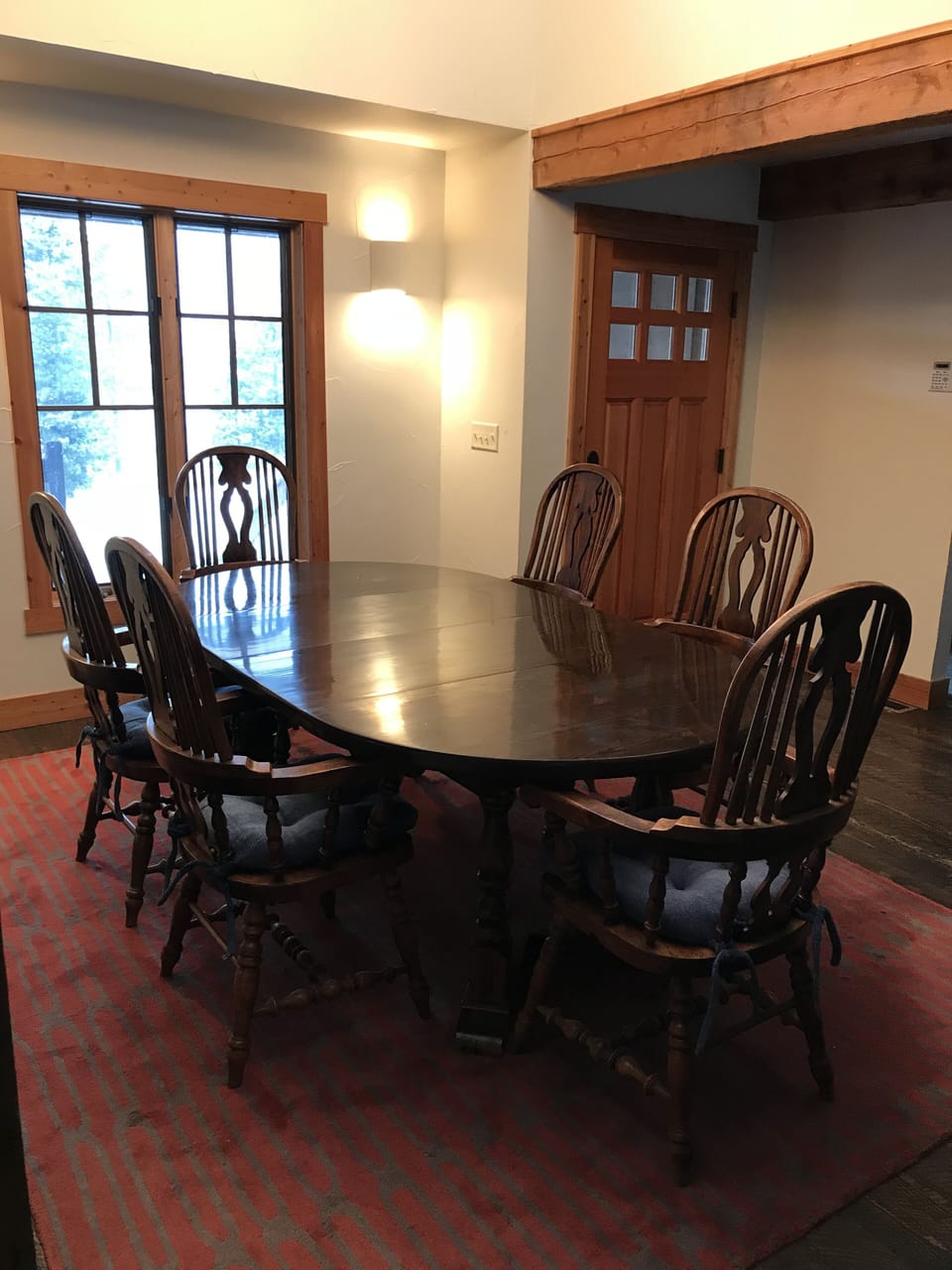 Upstairs dining, front door