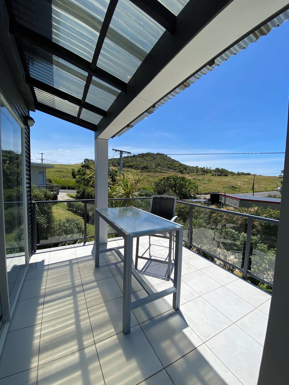 Upstairs deck with outlook