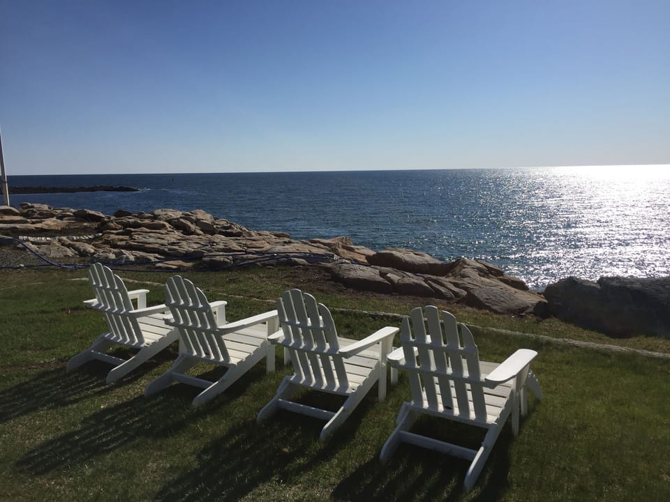 View of the Open Atlantic Ocean from the Left Side of the Yard.