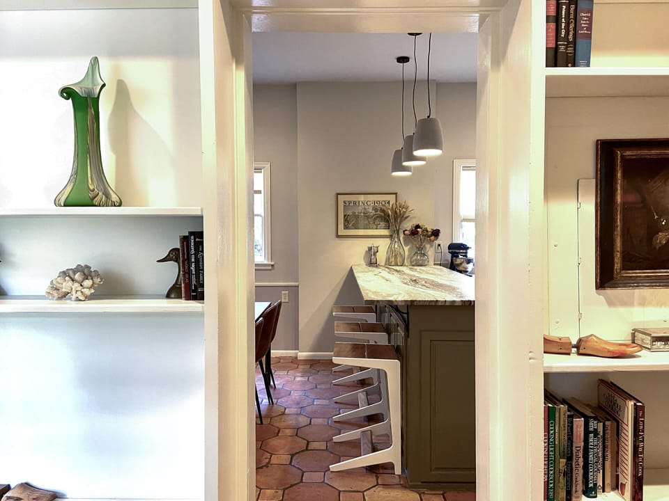 Across the hall is the spacious, light-filled kitchen.