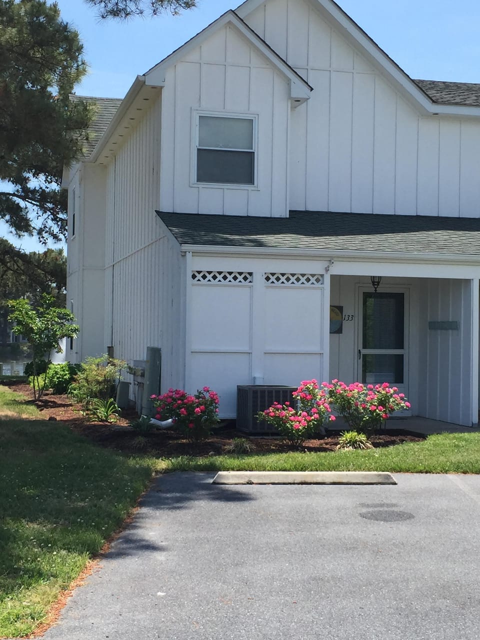 Front view of townhouse 