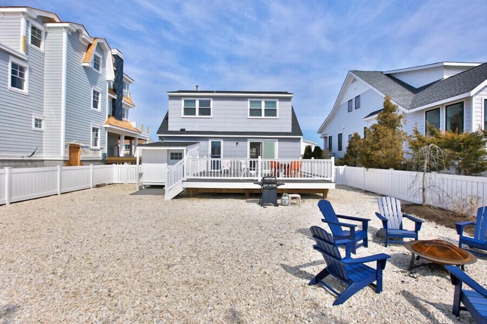 Backyard Firepit with Adirondack chairs