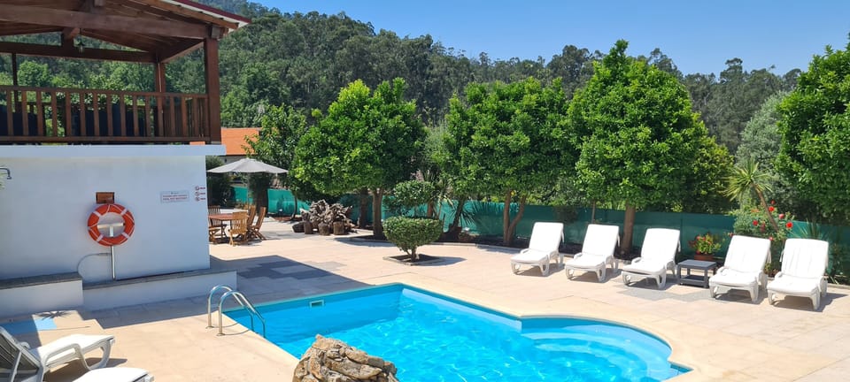 Private pool area with wonderful views of the countryside