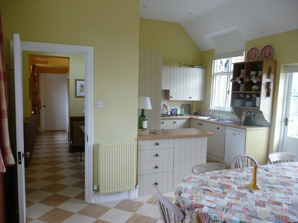 Kitchen/dining room looking towards hall