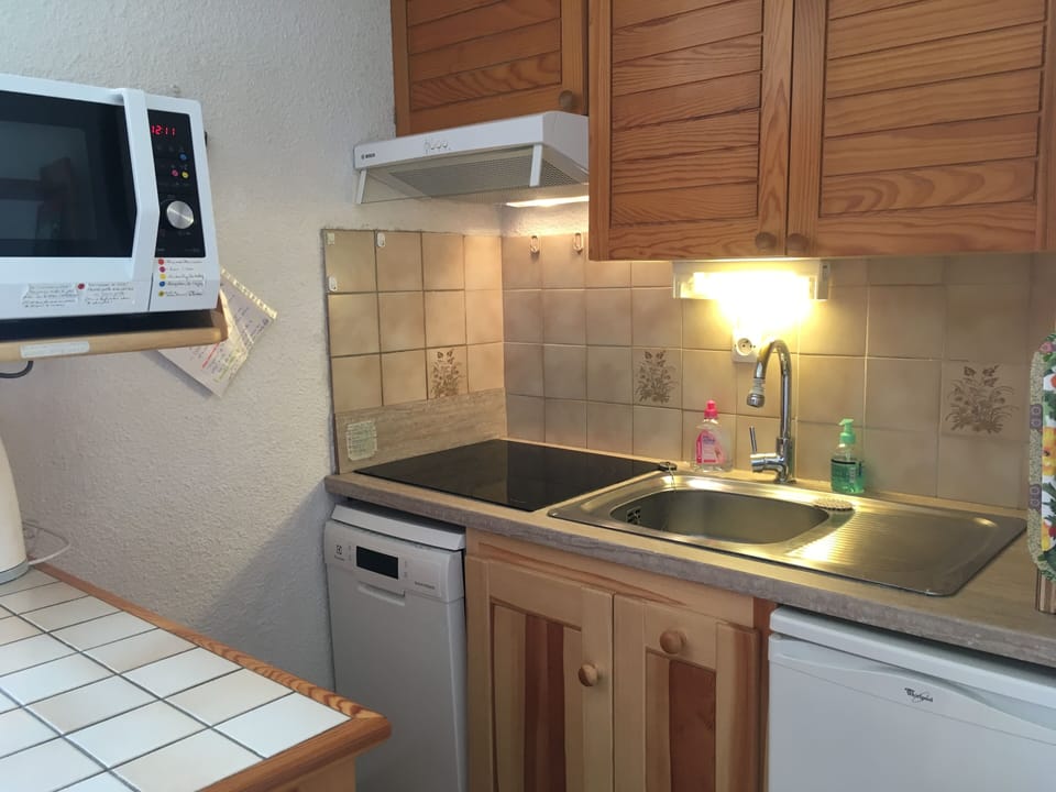 Kitchen area (dish washer, cooking plate, fridge, microwave and oven