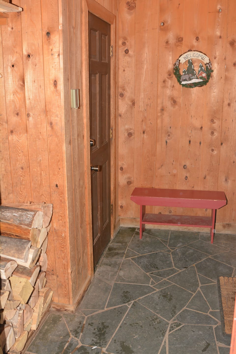 Enter into a heated mudroom - great place to put on your skis!!