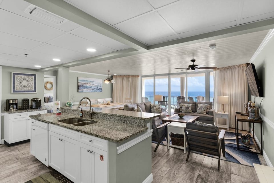 Kitchen and living area