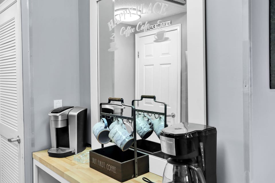 Coffee bar area.
